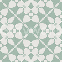 Sage green and cream geometric interlocking arcs wallpaper pattern detail GD12250