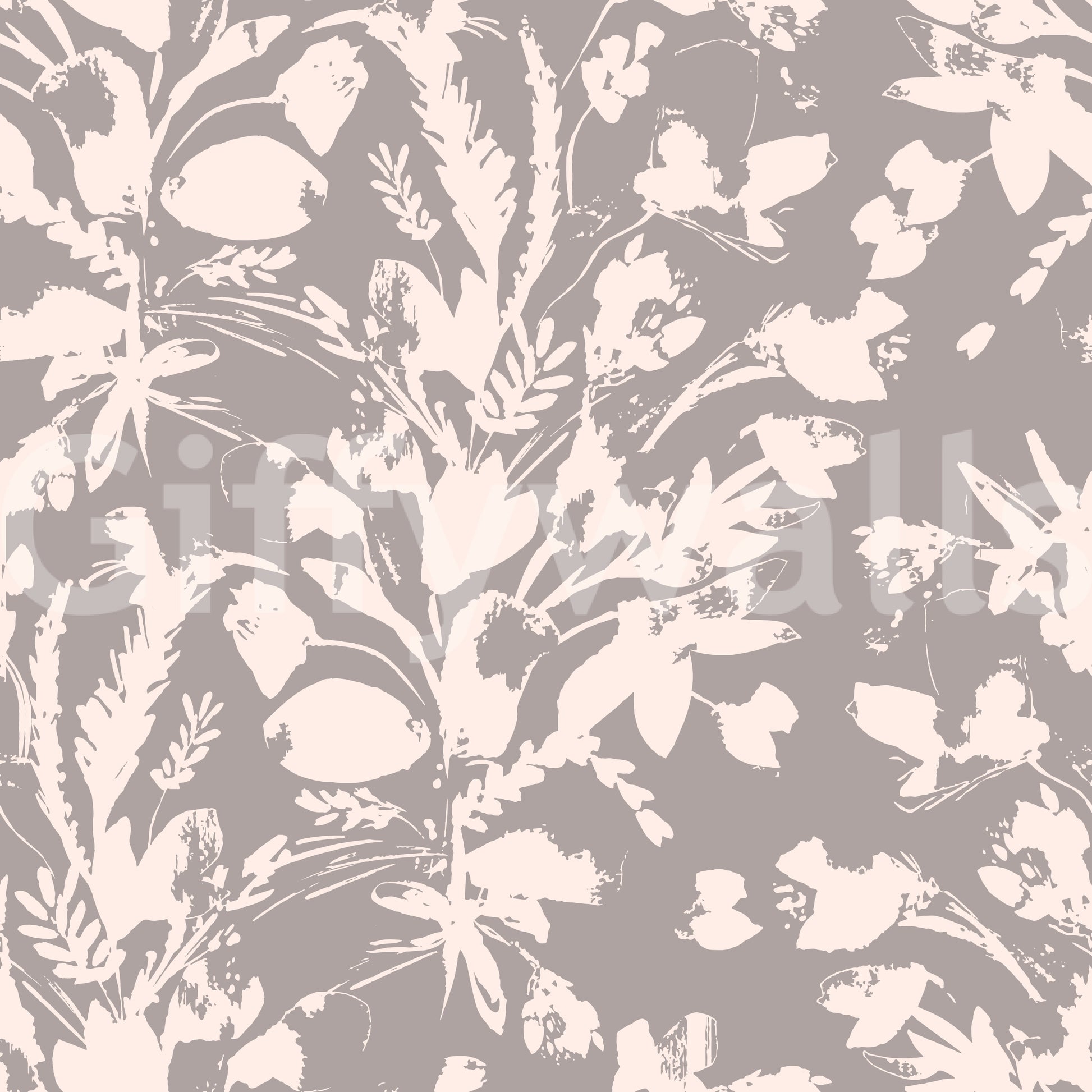 Muted Meadow Botanical Sketch Wallpaper⁠