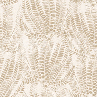 Rustic fern botanical pattern in warm beige on a cream background GD12266