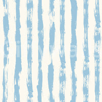 Azure brushstroke vertical stripe pattern on a cream background GD12270