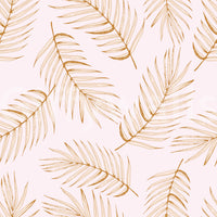 Golden palm leaf outline wallpaper pattern detail GD12278