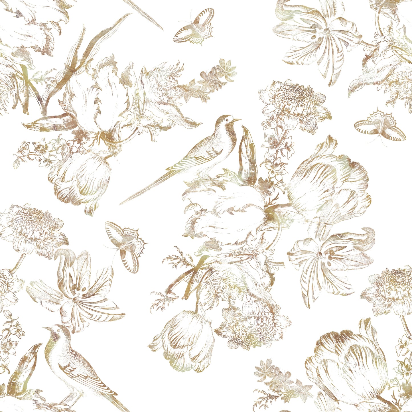 Ethereal Winged Meadow Motif Wallpaper⁠