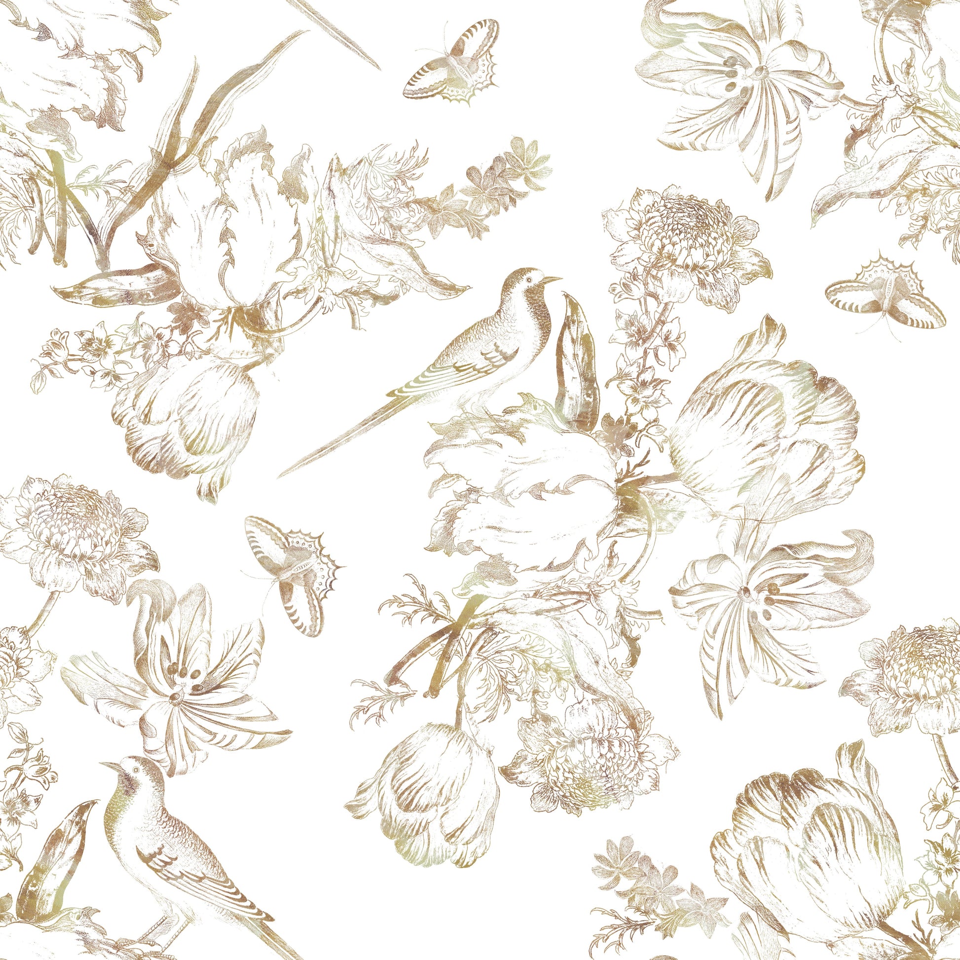 Ethereal Winged Meadow Motif Wallpaper⁠