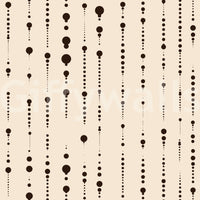 Close-up swatch of beige abstract wallpaper with black dot streams GD12303