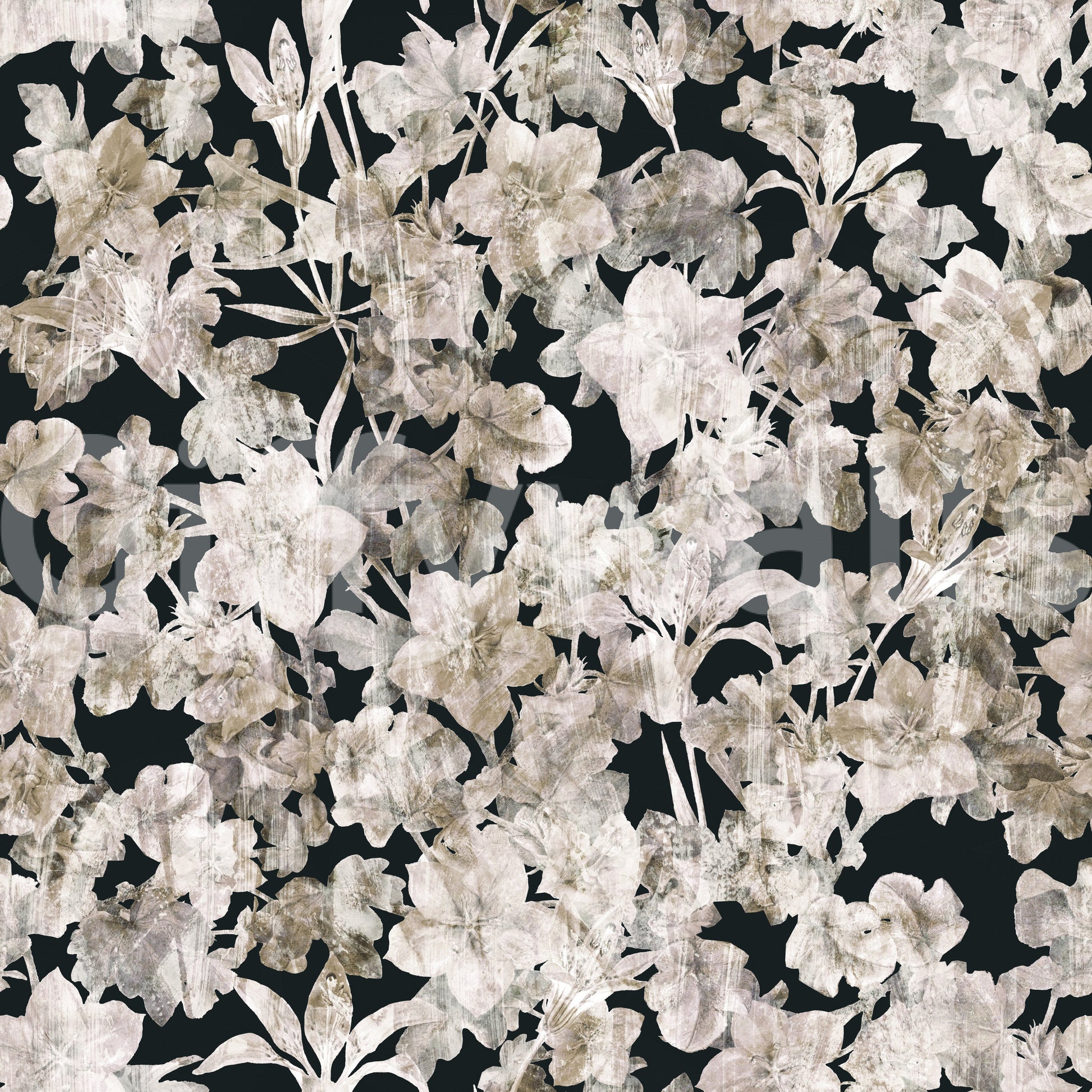 Rustic Floral Silhouette Art Wallpaper⁠