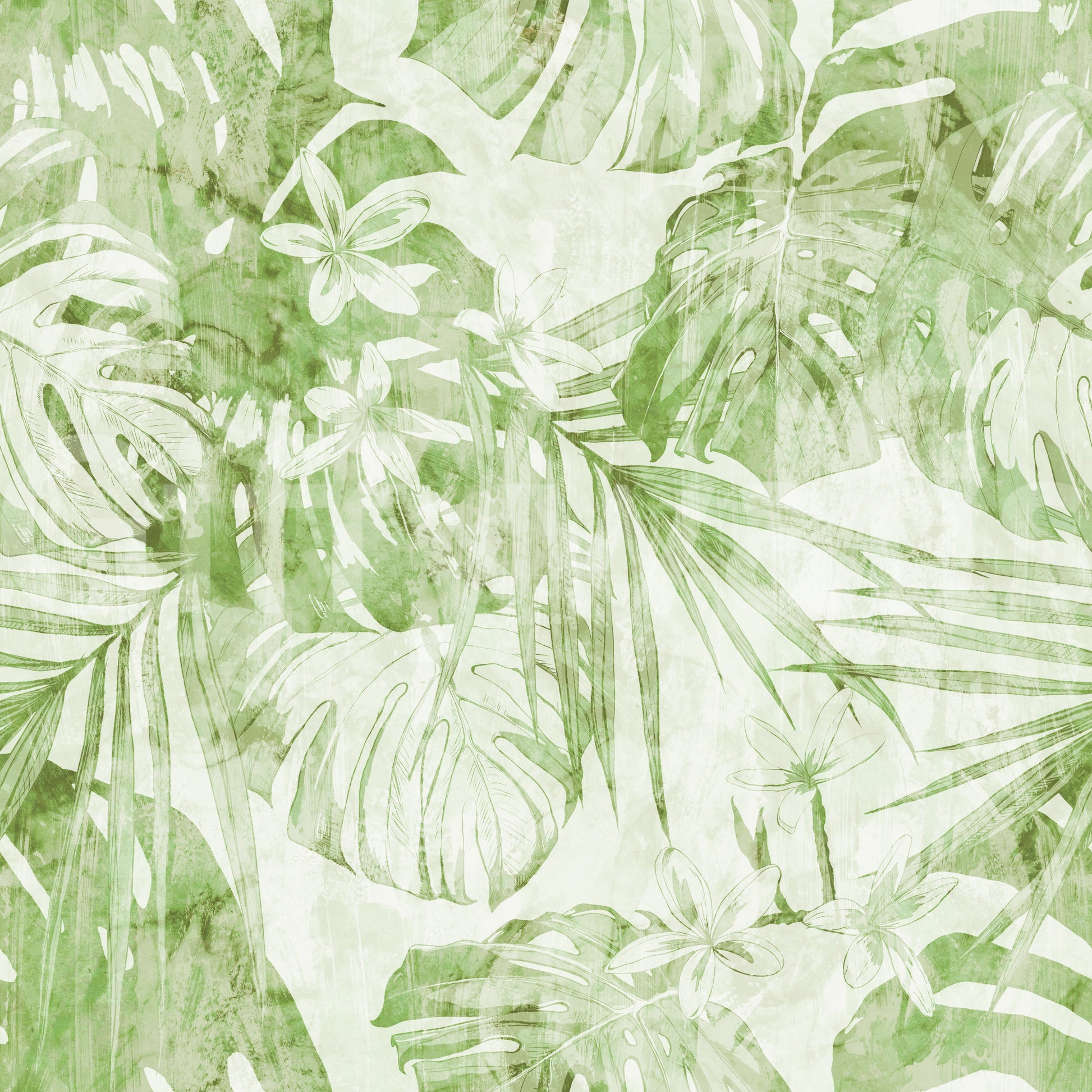 Verdant Botanical Tropics Wallpaper⁠