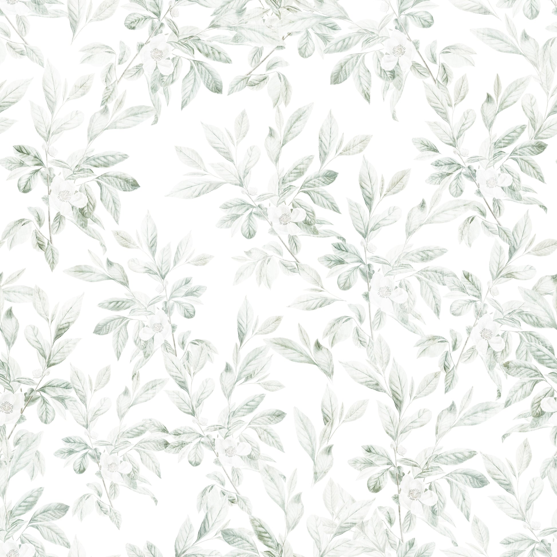 Ethereal Green Leaf Etchings Wallpaper⁠