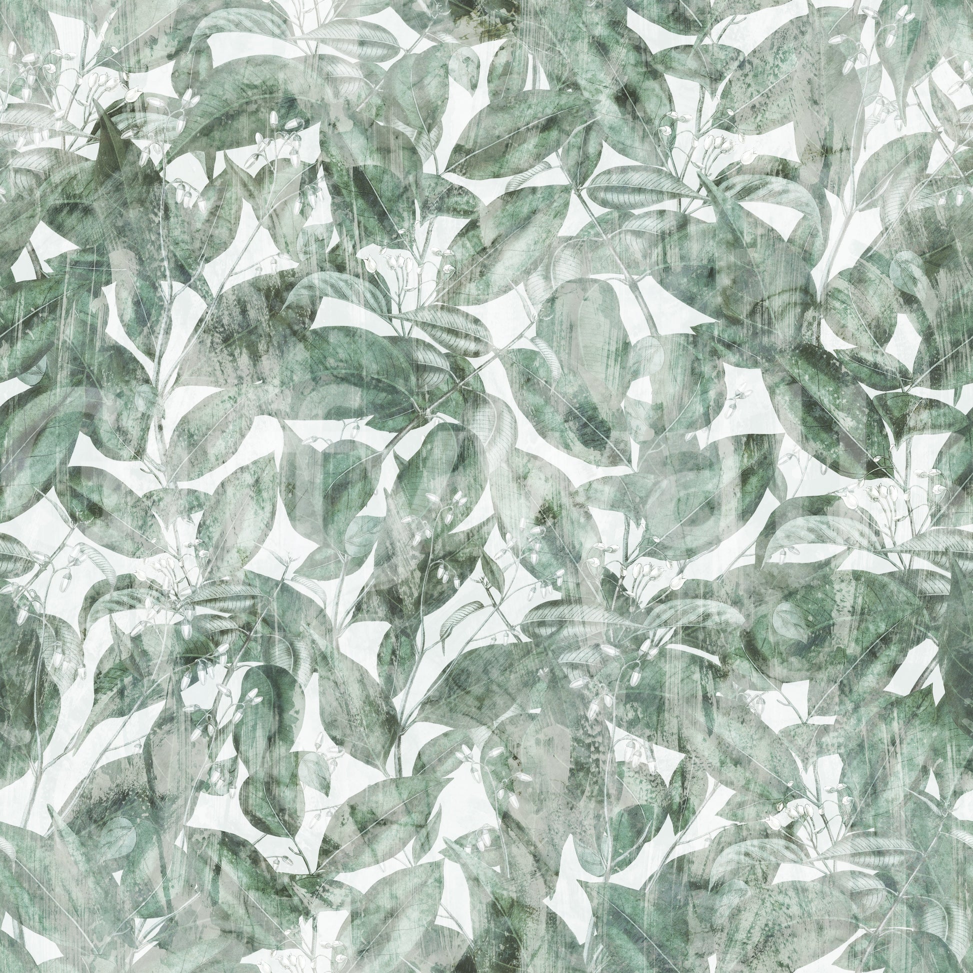 Sage Botanical Forest Print Wallpaper⁠
