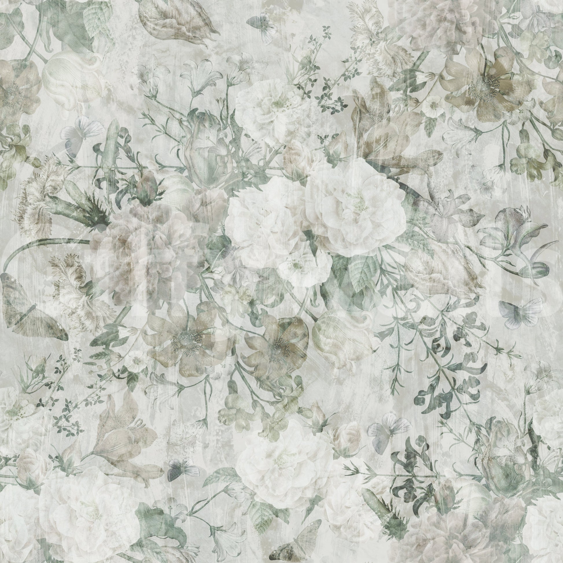 Misty Botanical Meadow Wallpaper⁠