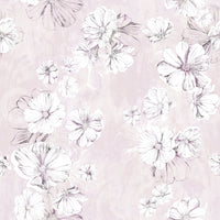 Soft Blush Botanical Illustration Wallpaper⁠