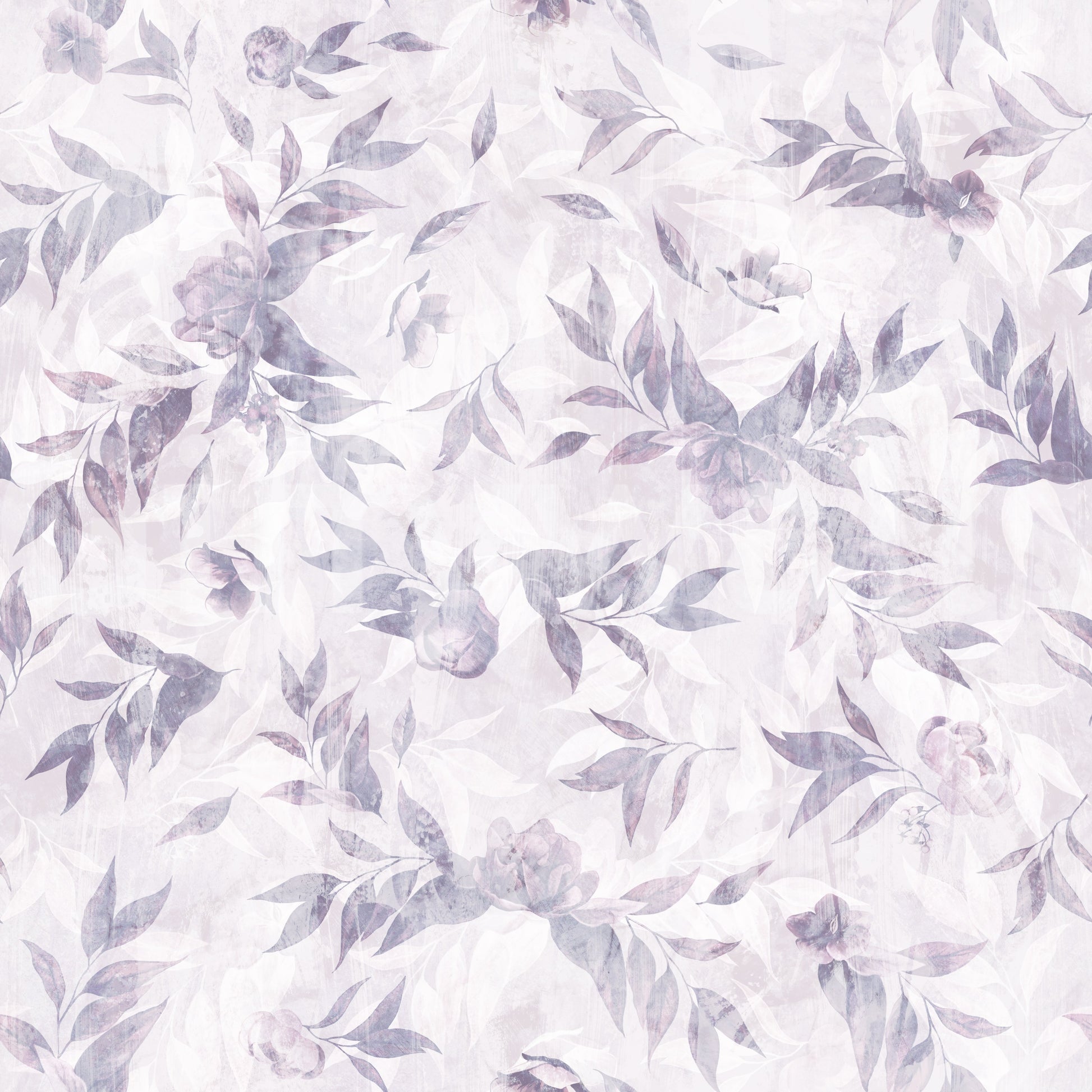 Muted Lavender Botanical Leaf Trail Wallpaper⁠