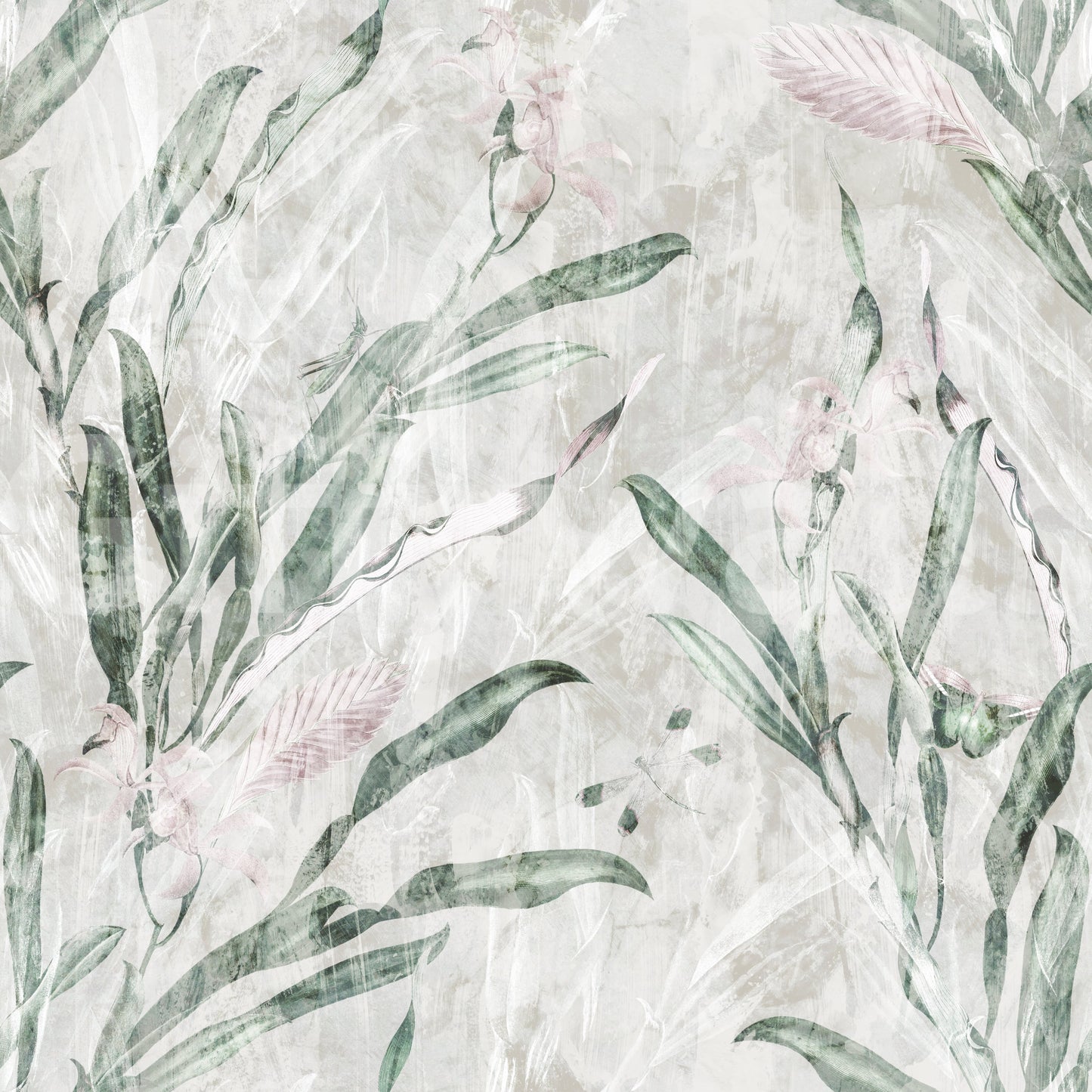 Ethereal Botanical Sage and Blush Wallpaper⁠