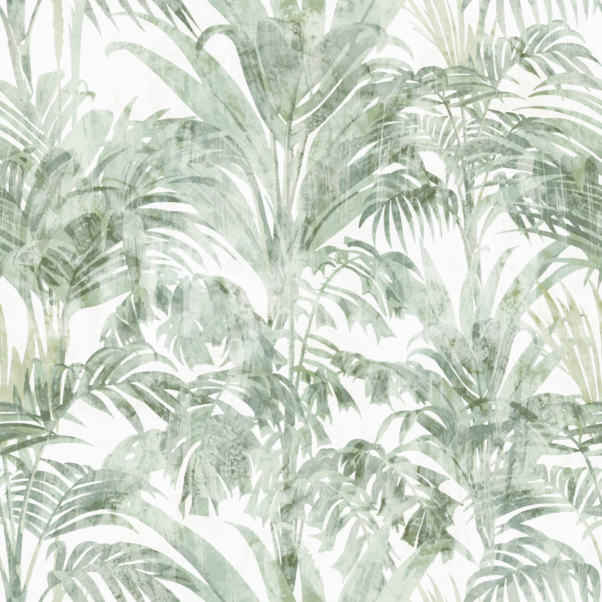 Sage Botanical Palm Fronds Wallpaper⁠