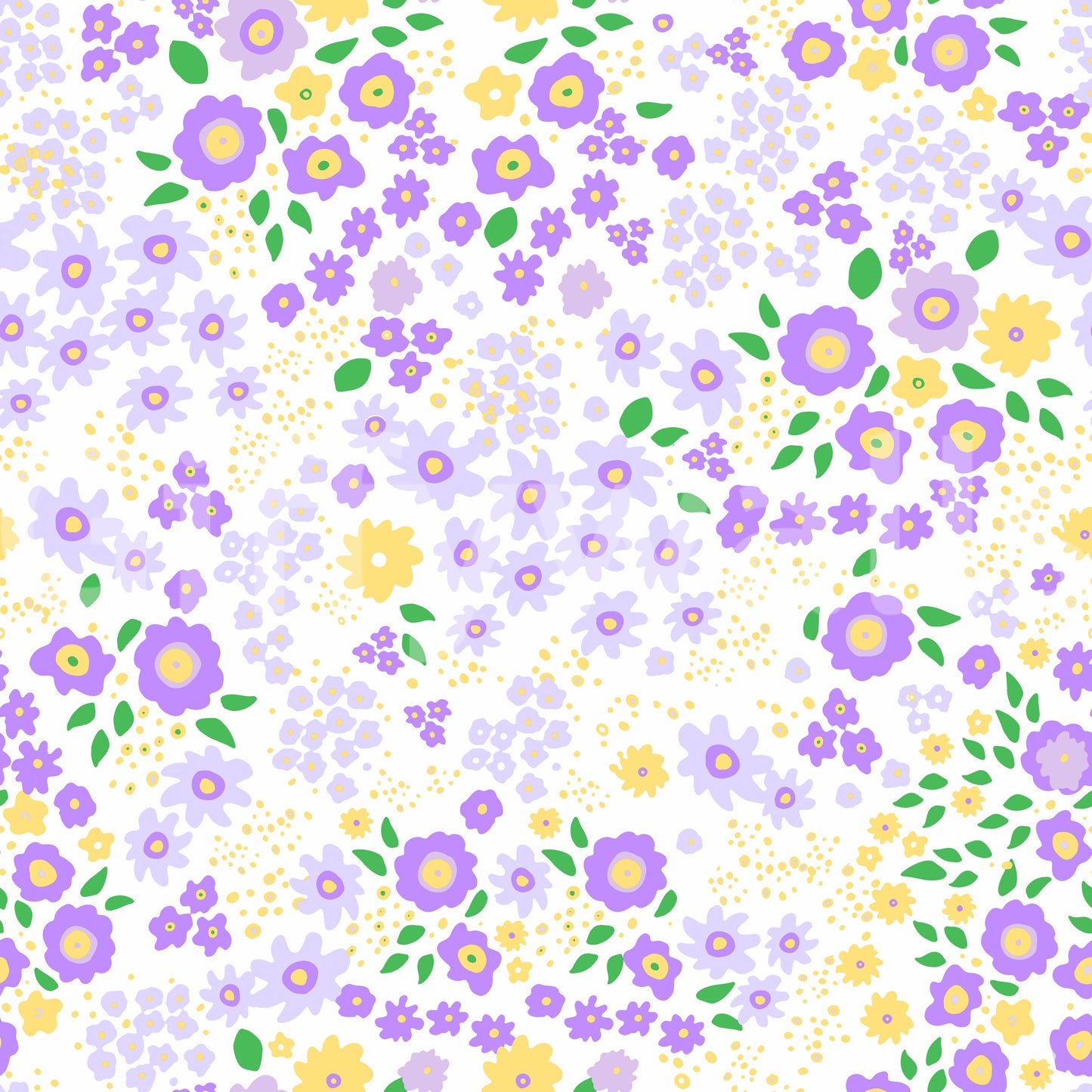 Whimsical Wildflower Garden Motif Wallpaper⁠