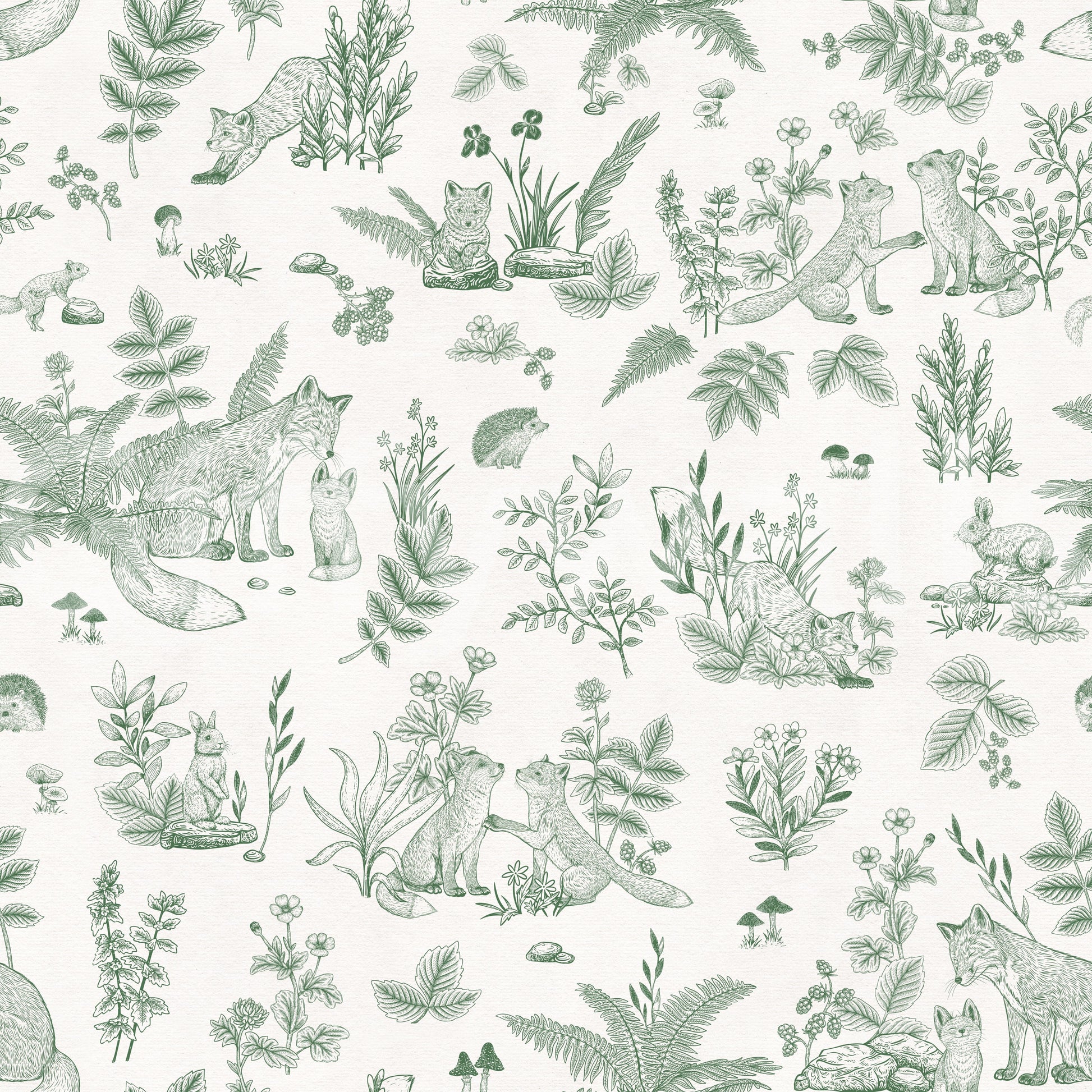 Forest Friends Sketch Wallpaper⁠
