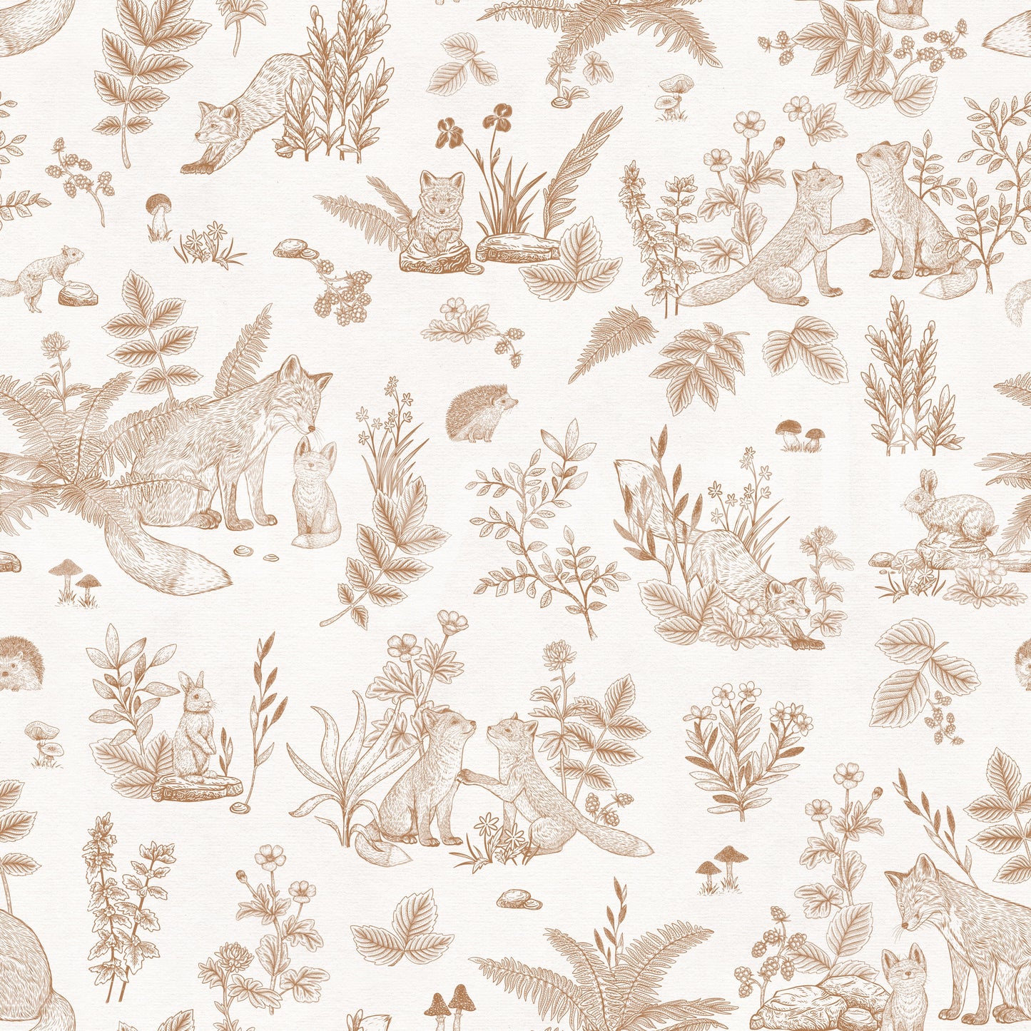 Enchanted Forest Line Art Wallpaper⁠