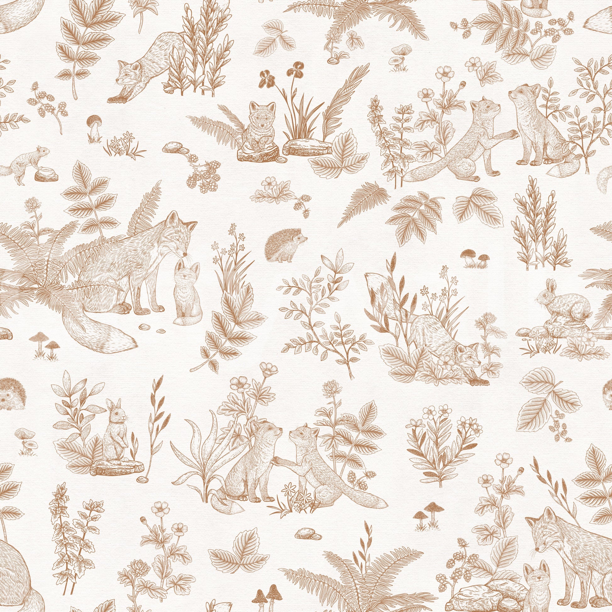 Enchanted Forest Line Art Wallpaper⁠
