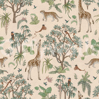 Safari Wildlife Jungle Sketch Wallpaper⁠