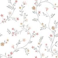Dainty Pastel Floral Trails Wallpaper⁠