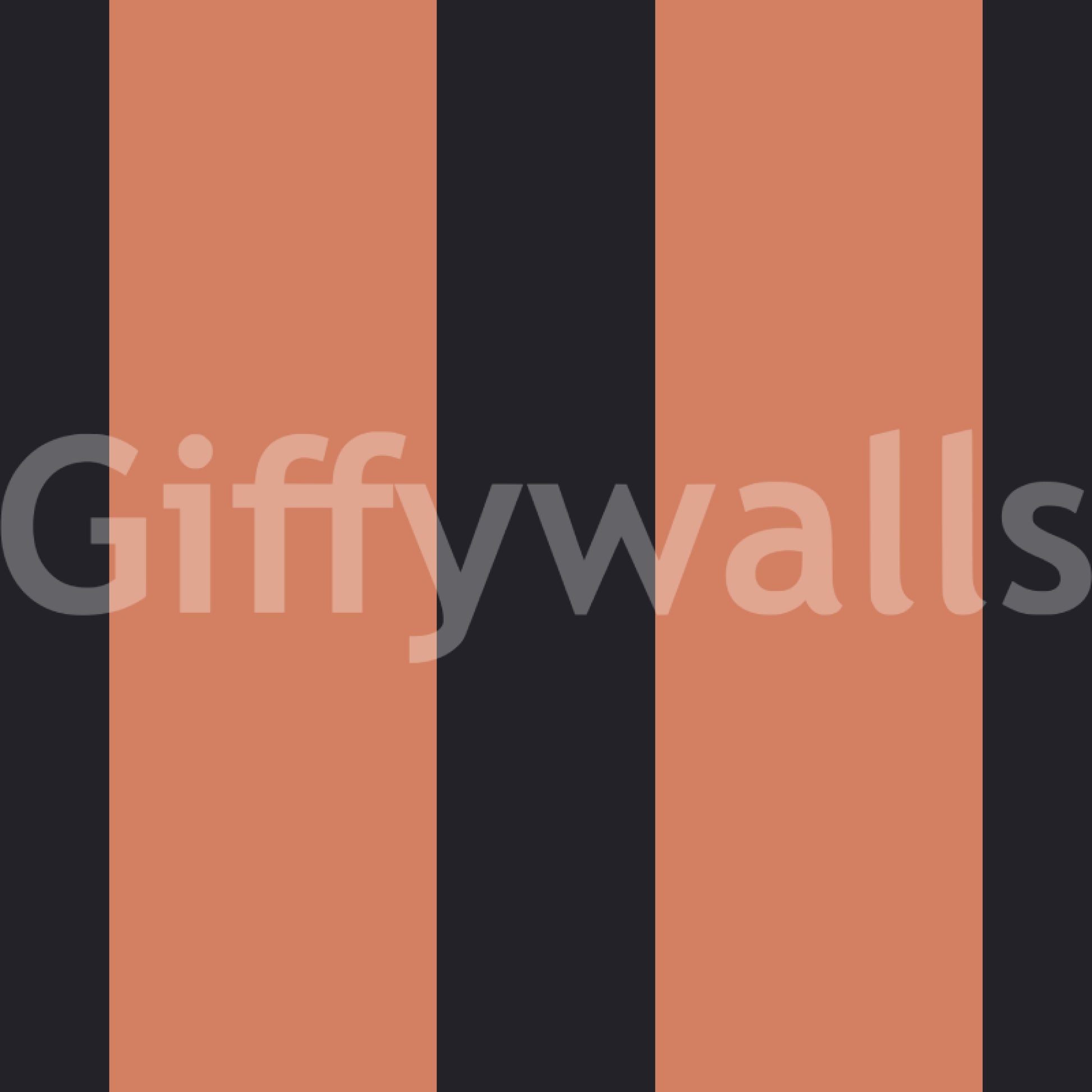 Burnt Orange and Charcoal Vertical Stripes Wallpaper⁠