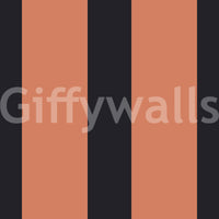 Burnt Orange and Charcoal Vertical Stripes Wallpaper⁠