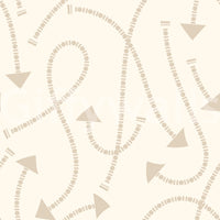 Close-up of the cream geometric path pattern wallpaper GD12457