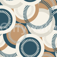Modernist Circular Mosaic Wallpaper⁠