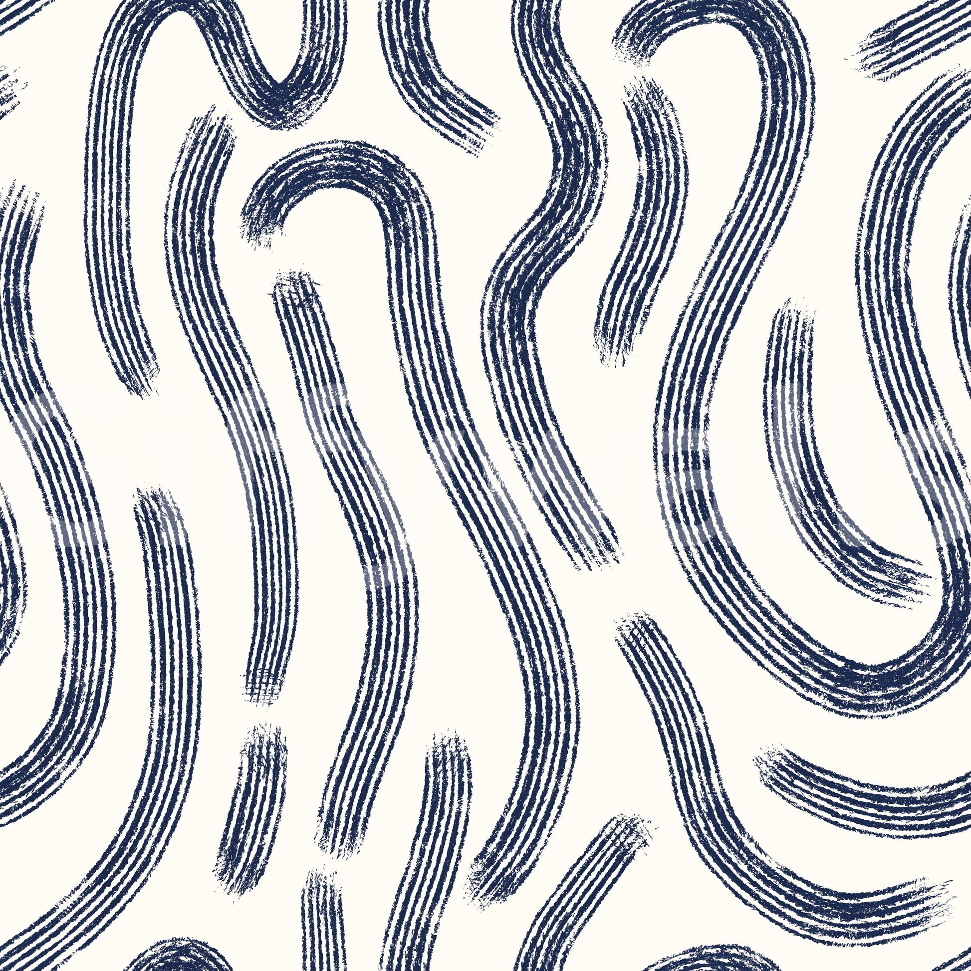 Indigo Fluid Lines Wallpaper⁠