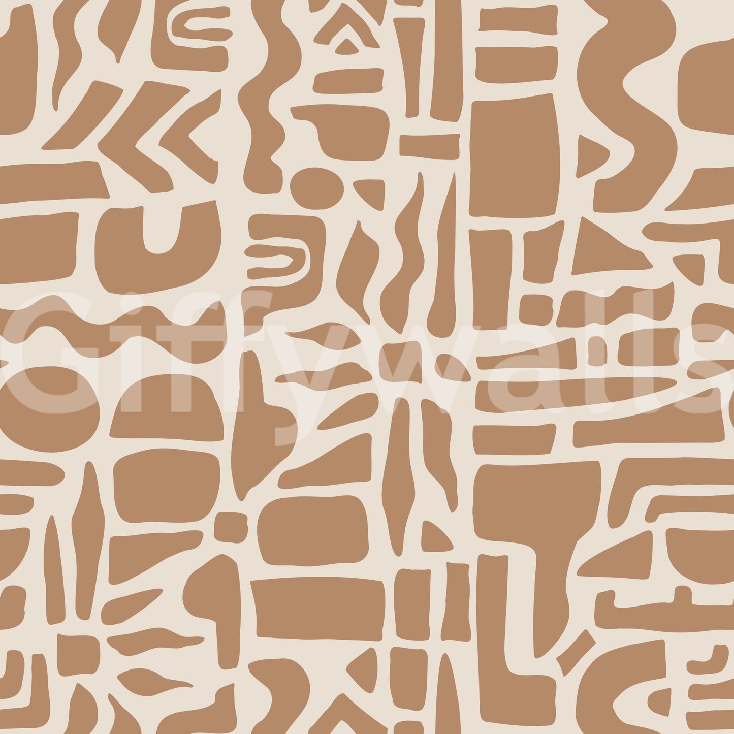 Abstract Earth Toned Shapes Wallpaper⁠