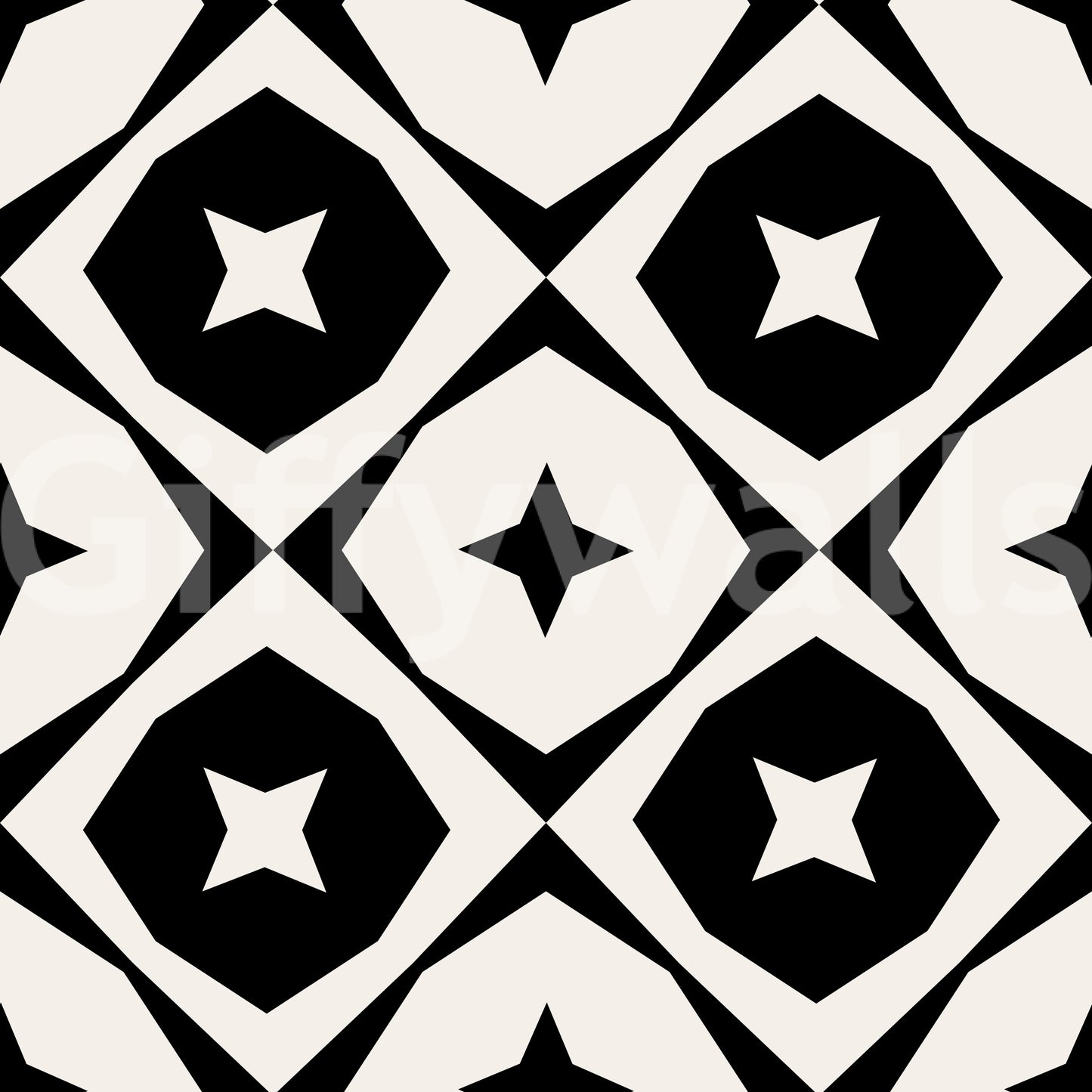 Monochrome Star Lattice Wallpaper⁠