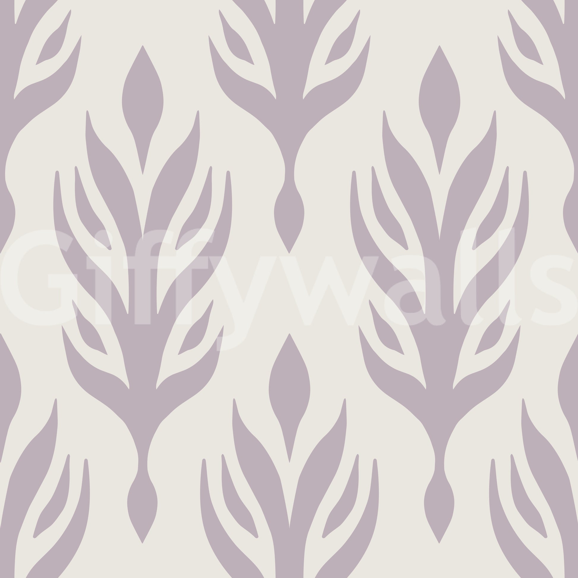 Soft Lavender Botanical Symmetry Wallpaper⁠