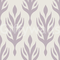 Soft Lavender Botanical Symmetry Wallpaper⁠