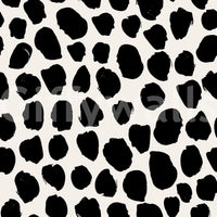 Close up swatch of ink blot texture wallpaper in black and cream GD12487
