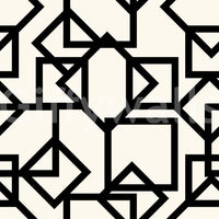 Interlocking Geometric Linear Monotone Wallpaper⁠
