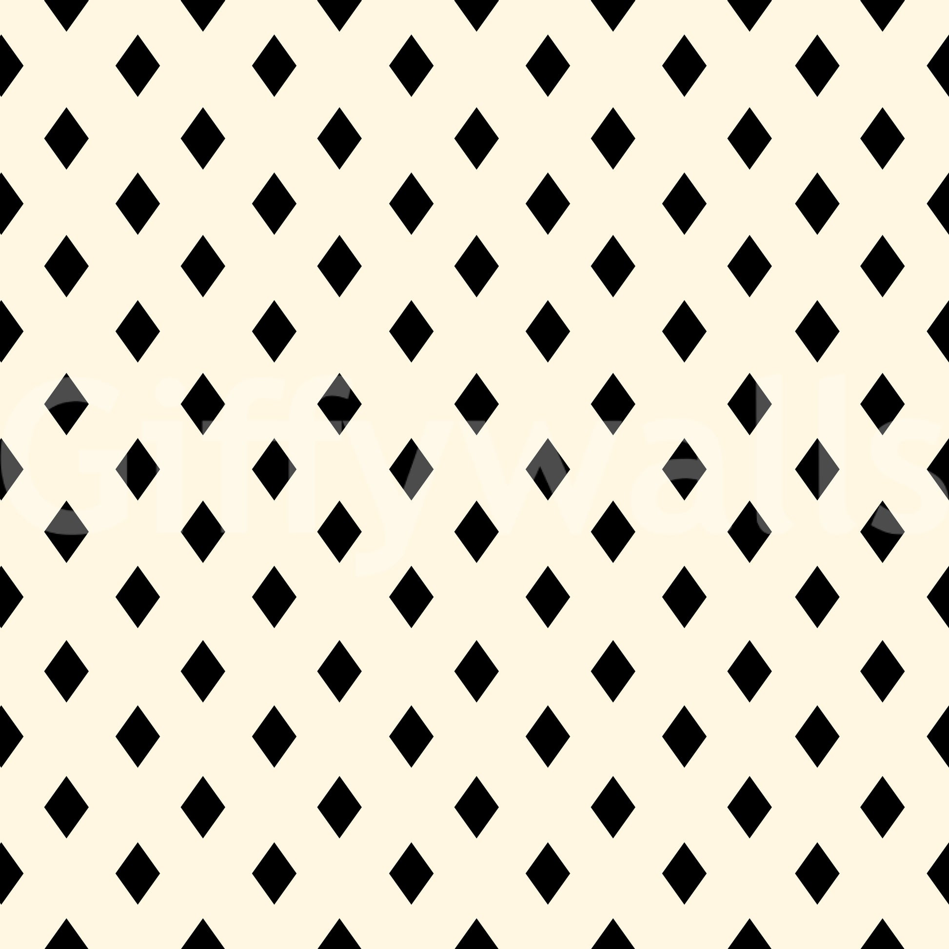 Minimalist Black and Cream Diamond Grid Wallpaper⁠