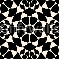 Geometric Monochrome Circle Grid Wallpaper⁠