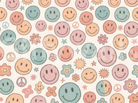 Retro Happy Face Groovy Smiles Wall Mural