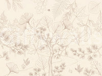 Serene Forest Sketch Wall Mural