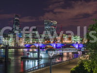 Thames River Urban Night Wall Mural