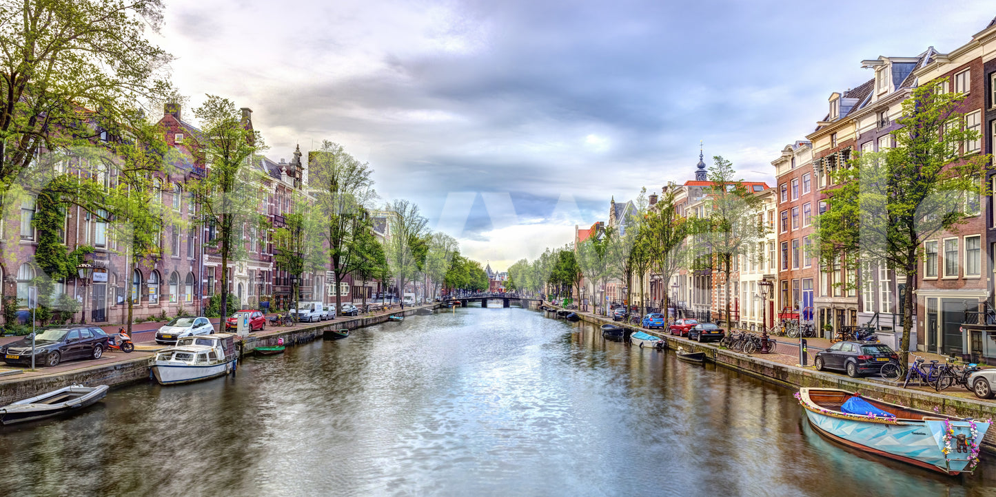 Historic Dutch Townhouse Canal Wall Mural