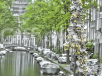 Romantic Bridge Padlocks Wall Mural