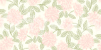 Blush Bloom Botanical Sketch Wallpaper⁠