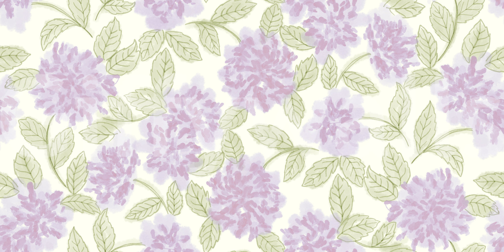 Soft Lavender Bloom Botanical Wallpaper⁠