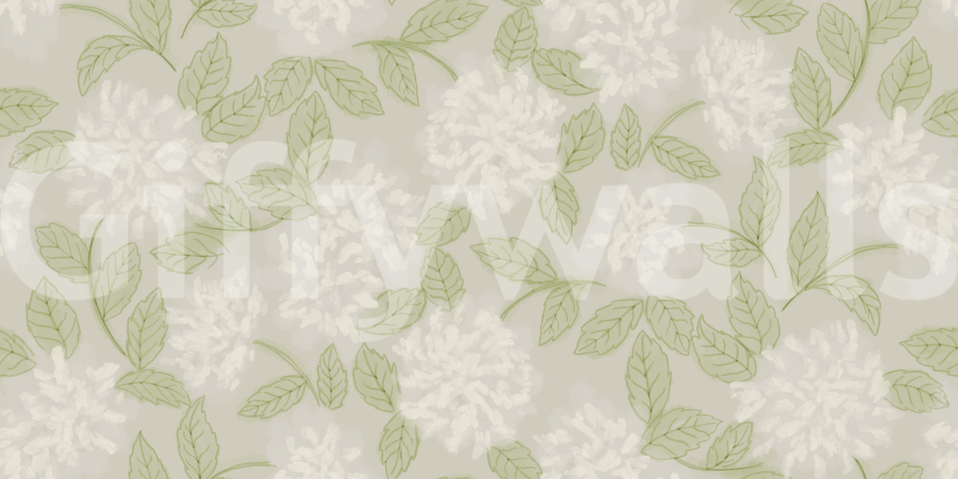 Ethereal Botanical White Bloom Wallpaper⁠