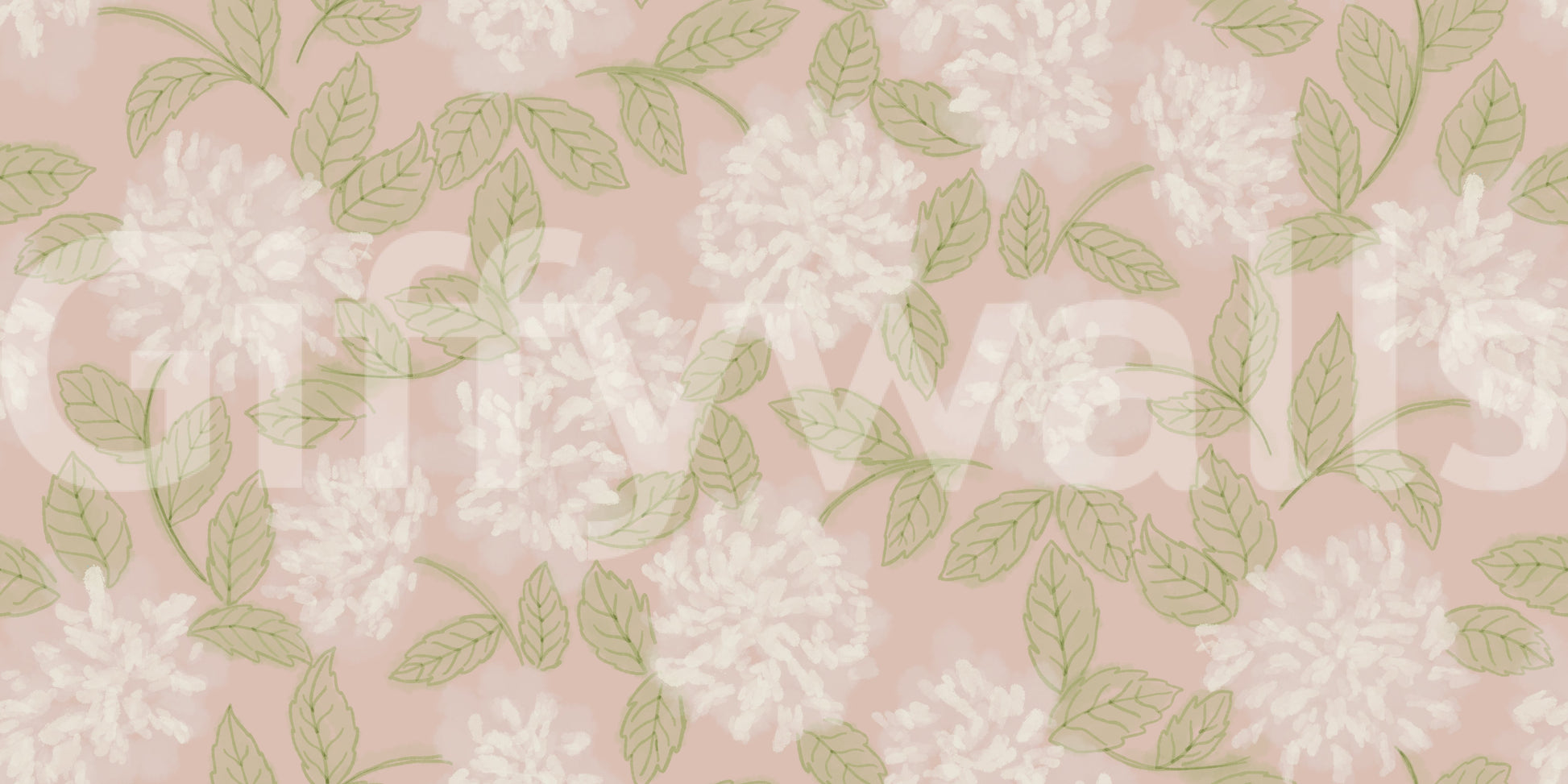 Muted Meadow Petal Pattern Wallpaper⁠