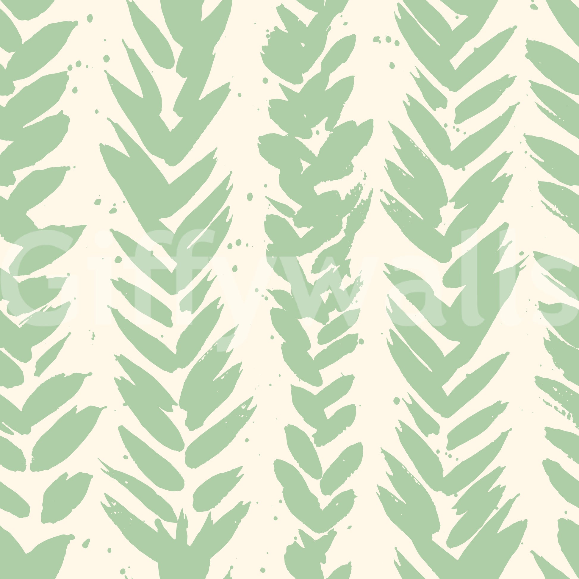 Sage Brushstroke Herringbone Wallpaper⁠