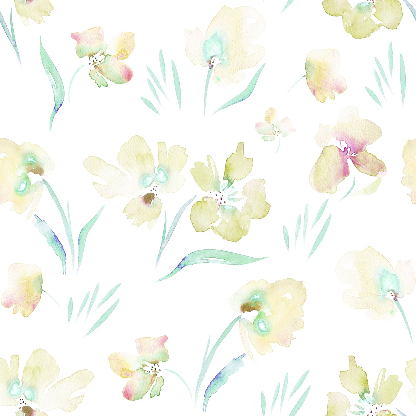 Ethereal Garden Flora Illustration Wallpaper⁠