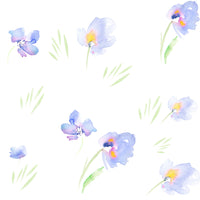 Soft Watercolor Blue Petals Wallpaper⁠
