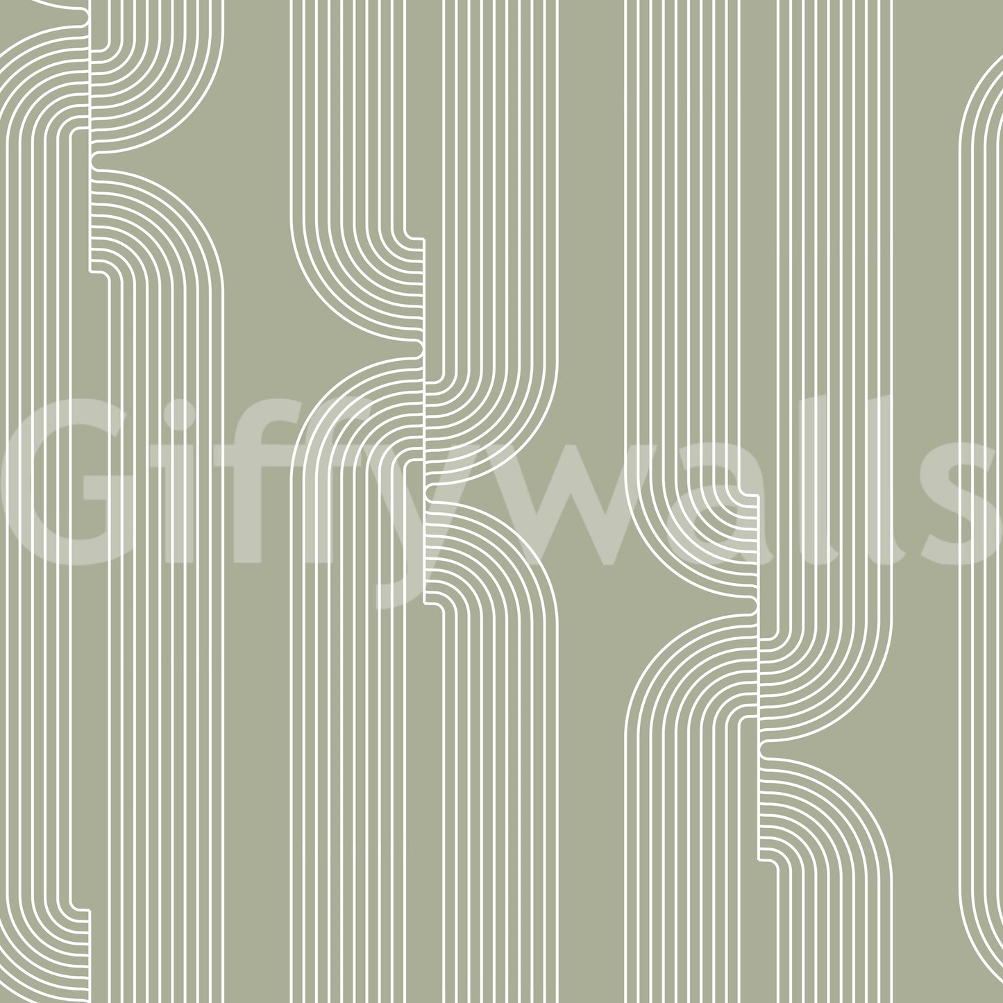 Sage Green Linear Flow Wallpaper⁠