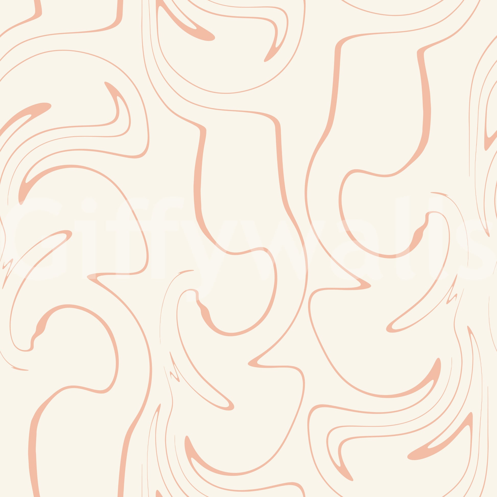 Soft Blush Swirls Wallpaper⁠
